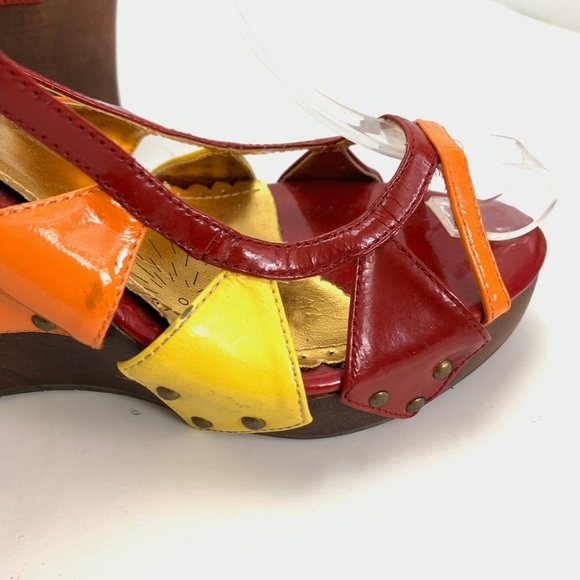 NAUGHTY MONKEY Wedge Patent Leather Heels Shoes 9 - Picture 15 of 16